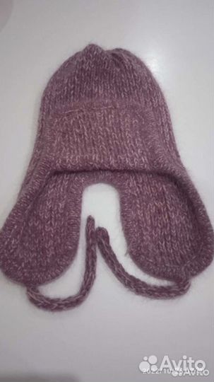 Шапка из пуха норки плюс шерсть