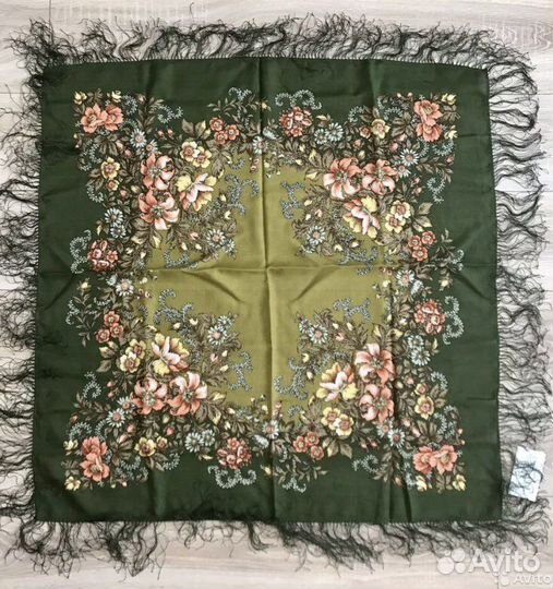 Новый Павловопосадский платок 100 шерсть