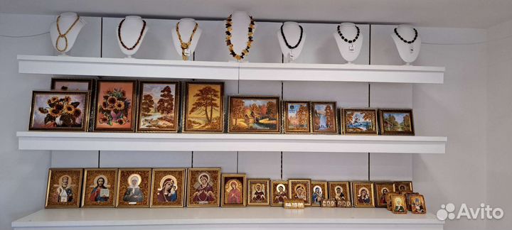 Картины, Иконы в янтаре