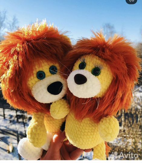 Львы плюшевые(ручная работа )