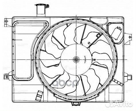 Электровентилятор радиатора основного luzar LFK