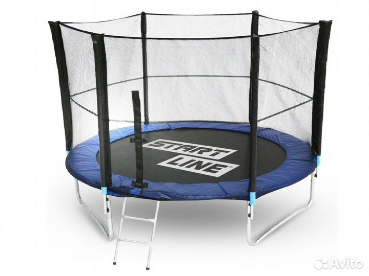 Батут с сеткой и лестницей 3 метра
