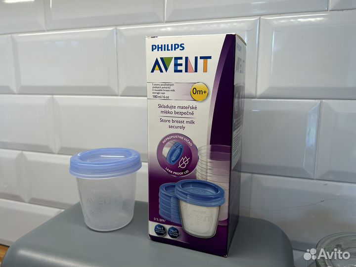 Новые контейнеры для молока Avent philips 5 шт