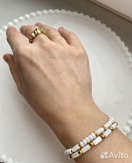 Браслет серьги комплект украшения