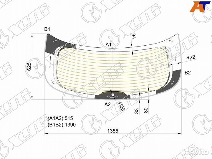 Стекло заднее