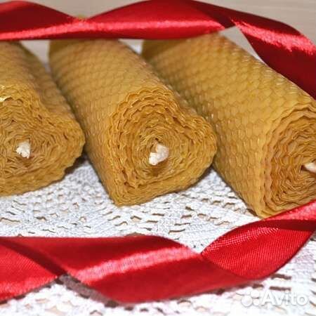 Свечи из вощины Медовые наборы праздничные