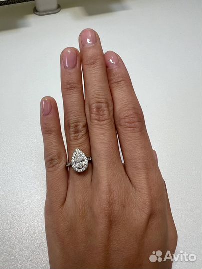Обручальное кольцо с бриллиантом 0.73 ct