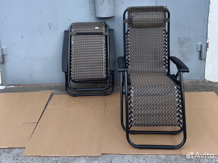 Кресло шезлонг (темно коричневый )