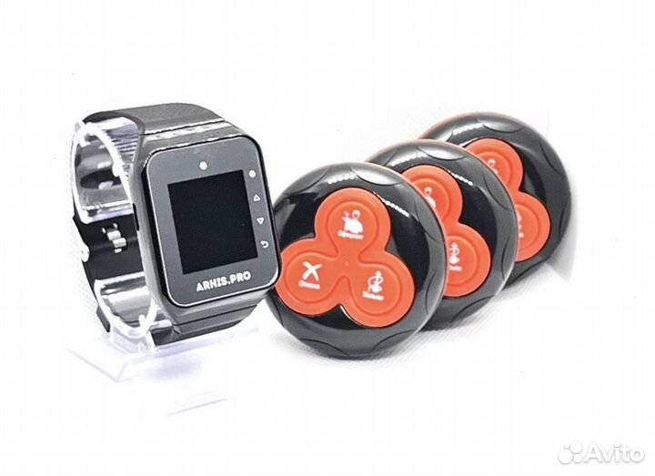 Кнопка вызова официанта с часами для кафе, баров