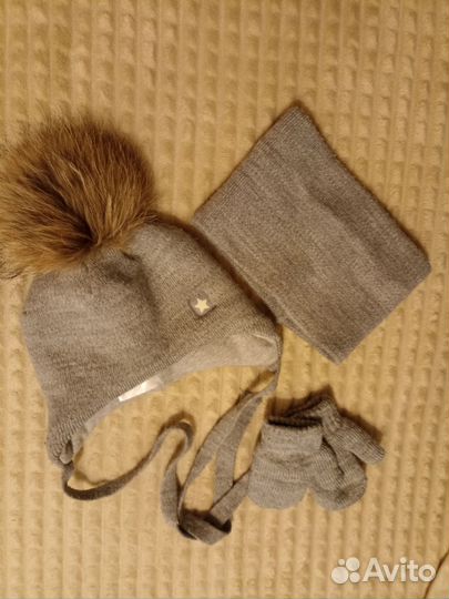 Комплект шапка и снуд для мальчика