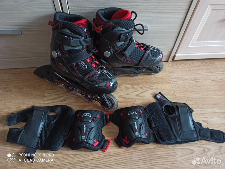 Раздвижные роликовые коньки+ защита+ сумка