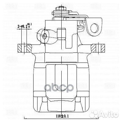 Суппорт торм. для а/м Peugeot 307 (01) зад. ле