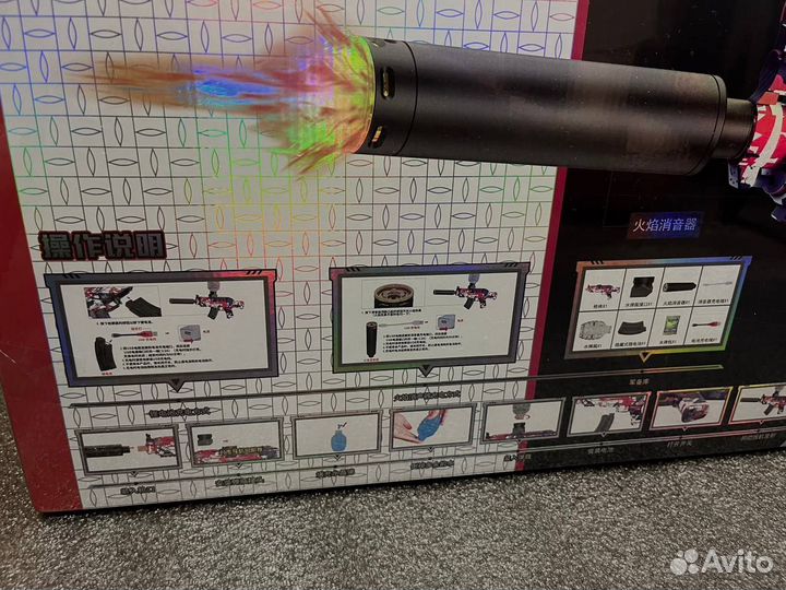 Автомат орбизный ак47 с световой вспышкой AK47