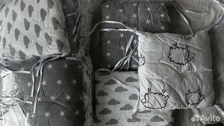 Детские бортики доя кроватки (подушки)