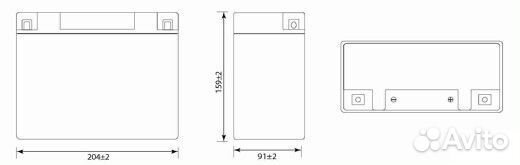 Акб Delta CT 1220 20 ah 204х91х159