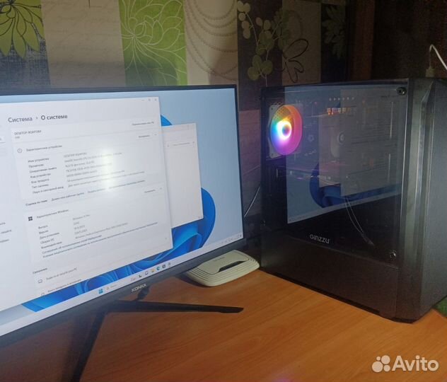 Игровой компьютер с монитором