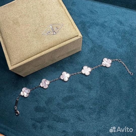 Van cleef комплект перламутр в серебре