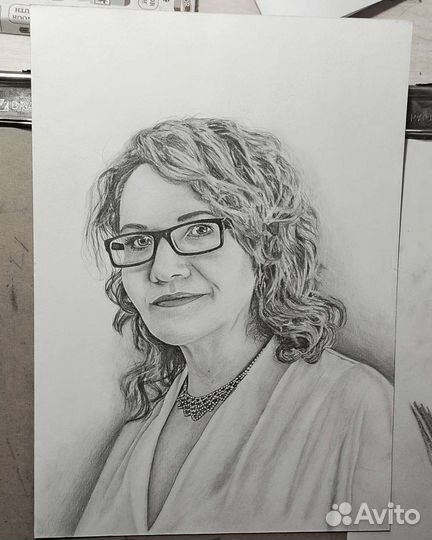 Портрет по фото карандашом / подарки