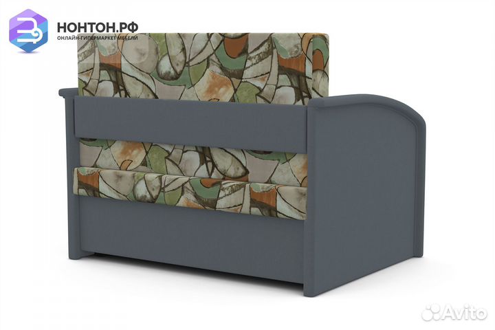 Диван выкатной Малыш 1000 серый / зеленый