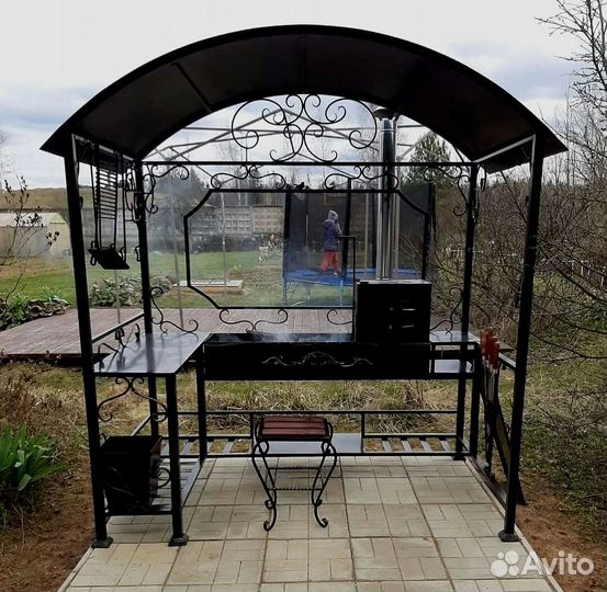 Мангал с печью