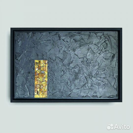 Картина интерьерная с янтарём