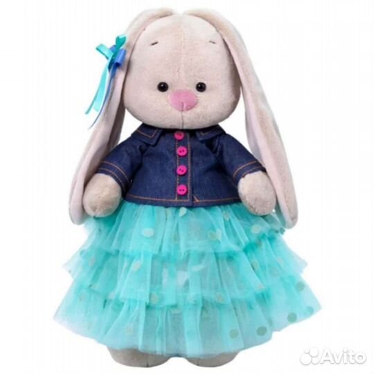 Зайка Ми в юбке и джинс куртке 25 см