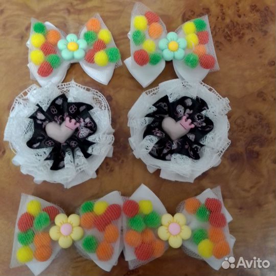 Бантики для волос, заколки