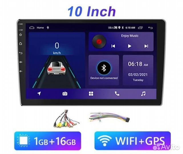 Магнитола Андроид. Toyota. Kia. 10 Дюймов 1/16 Gb