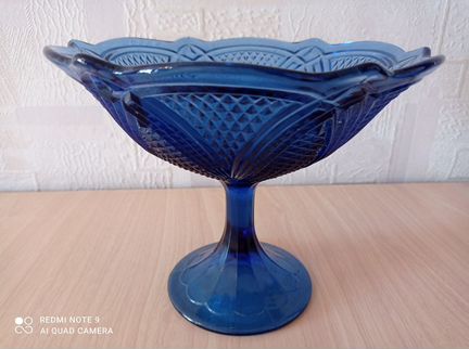 Вазы синее стекло