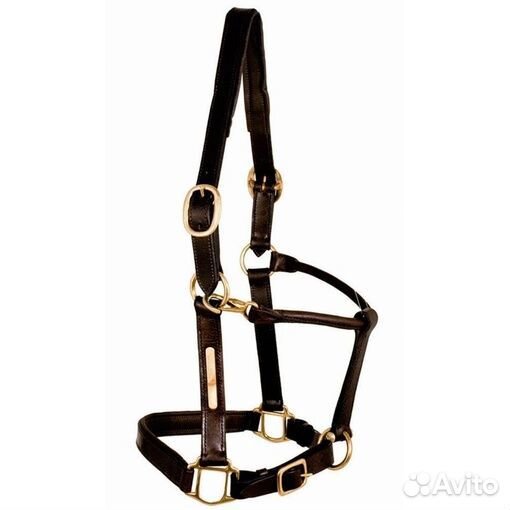 Недоуздок кожаный COB черный