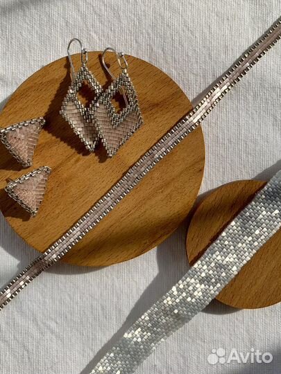 Бисер серьги / браслет / чокер / кольцо