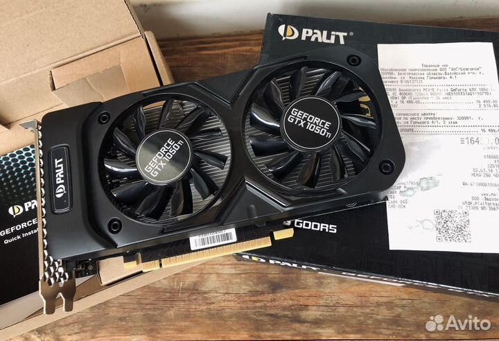 Игровая видеокарта Palit GTX 1050 Ti Dual OC