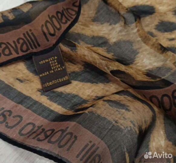 Палантин roberto cavalli шелк италия оригинал