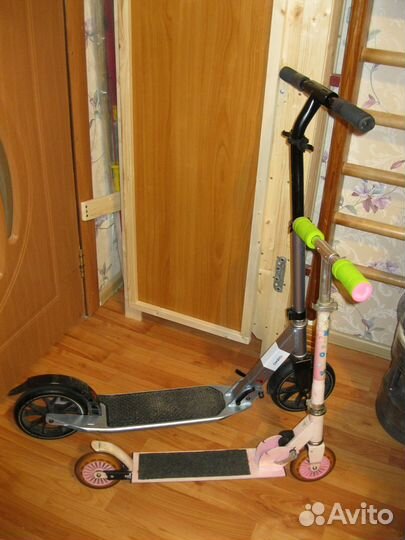 Взрослый Oxelo Town 5 200mm и детский самокаты б/у