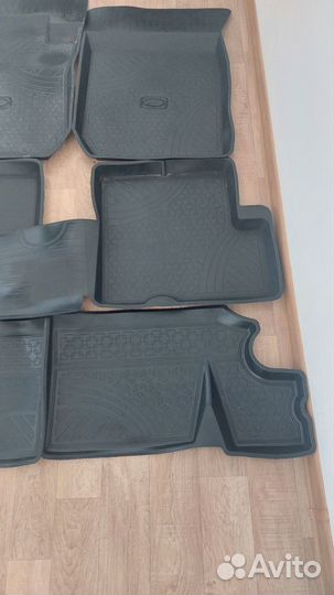 Автомобильные коврики резиновые LADA largus 7мест