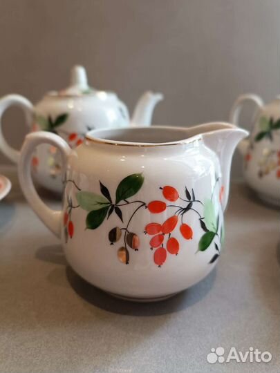 Чайный сервиз барбарис (Кизил) СССР