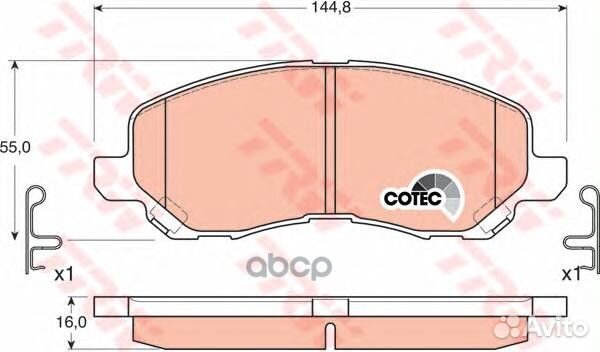 Колодки тормозные дисковые GDB3287 GDB3287 TRW