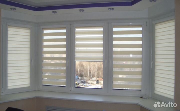 Рулонные шторы день-ночь