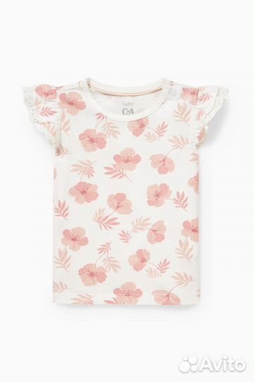 Джинсовый комбинезон с футболкой для девочки 92