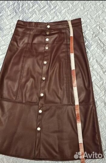 Кожаная юбка 46 р-р