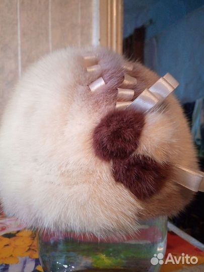 Берет женский норковый