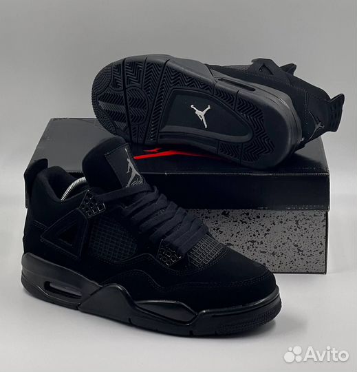 Nike Air Jordan 4 Retro black (M:а44)