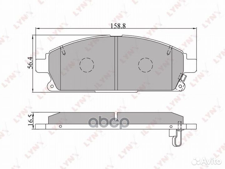 Колодки тормозные дисковые перед BD5704 LYN