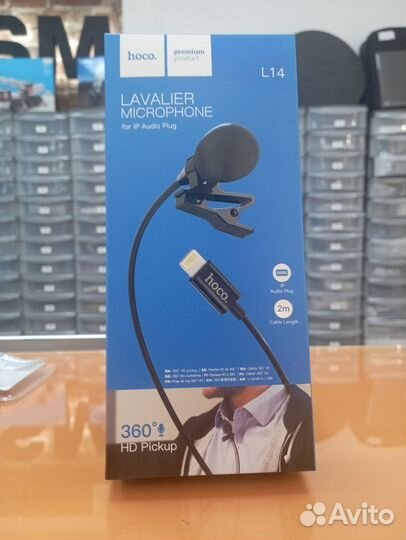 Микрофон Hoco L14 Петличка для iPhone, 2м