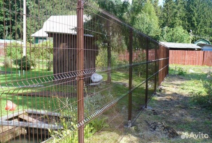 Забор из 3D сетки работа по договору под ключ