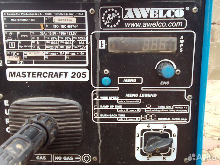 Сварочный полуавтомат awelco master craft 205
