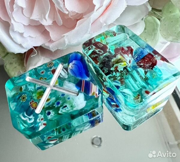 Руны ручной работы с муранским стеклом 