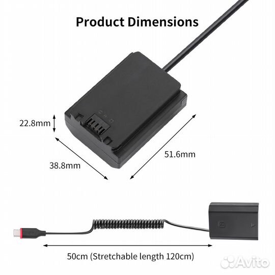 Адаптер питания для Sony a9; a7 IV; a7R IV; a7C