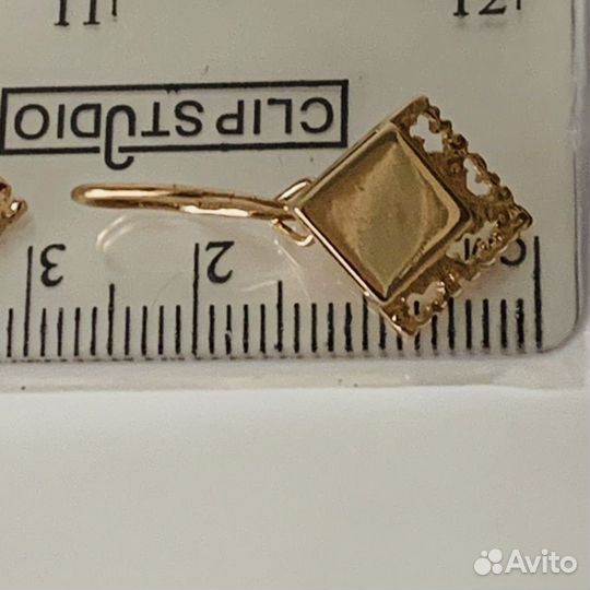 Золотые серьги и кулон СССР