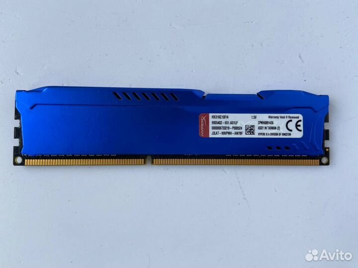 4GB DDR3 Kingston HyperX Fury 1600 MHz